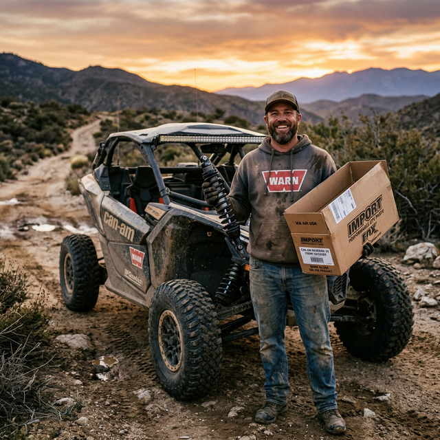 Cliente off-road com peça UTV importada