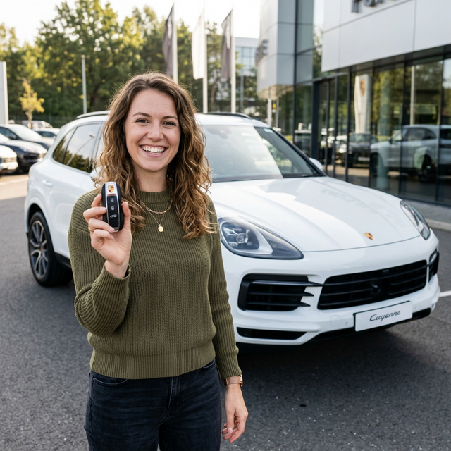 Novo proprietário feliz